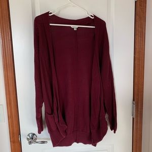 American Eagle Maroon Cardigan